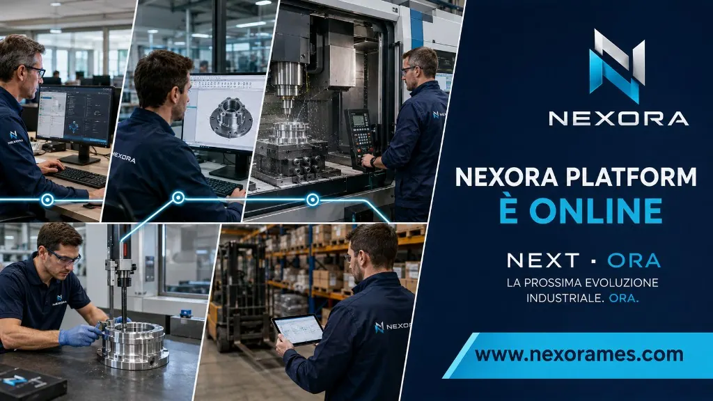 NEXORA PLATFORM is online — NEXT · ORA, the next industrial evolution. Now.